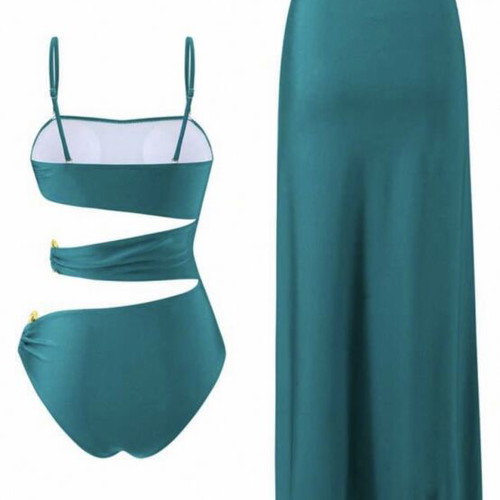 Shein swimsuit set with pareo new, turquoise, size L
