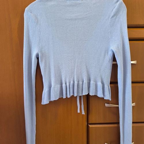 Stradivarius cardigan new, blue with glitter, size XS