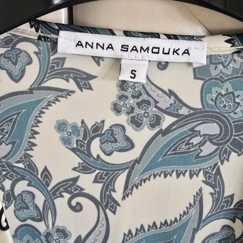 Anna Samouka dress like new, beige with green, boho style