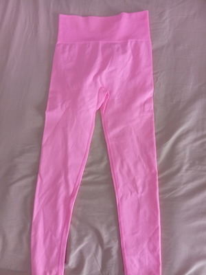 Sports leggings pink neon with scrunch butt, size S-M, new