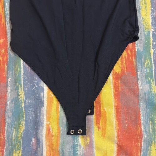 Stradivarius blue bodysuit with heart neckline, like new, size S