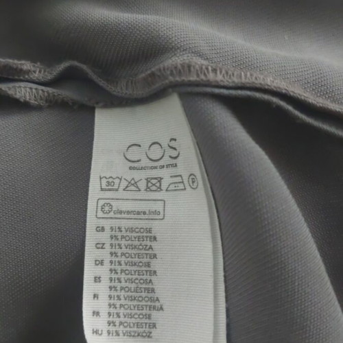 COS mini grey dress size Large viscose like new