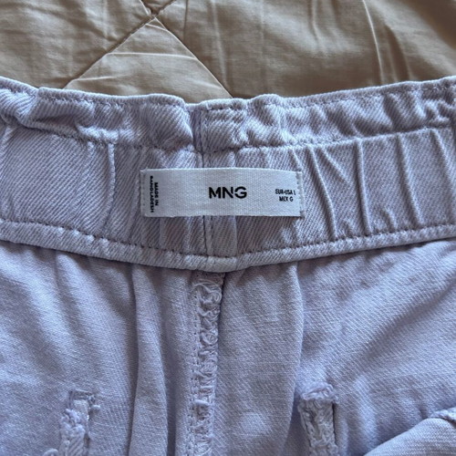 Lilac MNG pants with elastic waist, comfortable and stylish, size L