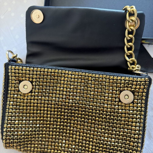 Kurt Geiger shoulder bag new, gold with rhinestones