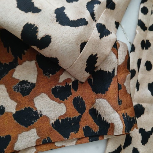 Mango animal print palazzo pants, multicolor