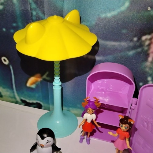 Enchantimals Secret Best Friends Mattel playset with figures, furniture, and pet used