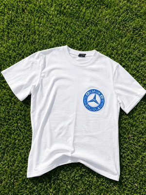 Corteiz Mercedes Tee new, oversized, white and blue, XS