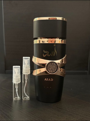 Lattafa Asad perfume samples made to order 3ml and 5ml decants