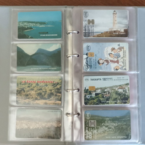 Phone card collection used, 42 pieces with album