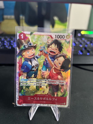 Ace & Sabo & Luffy card OP13-007 SR like new, Japanese