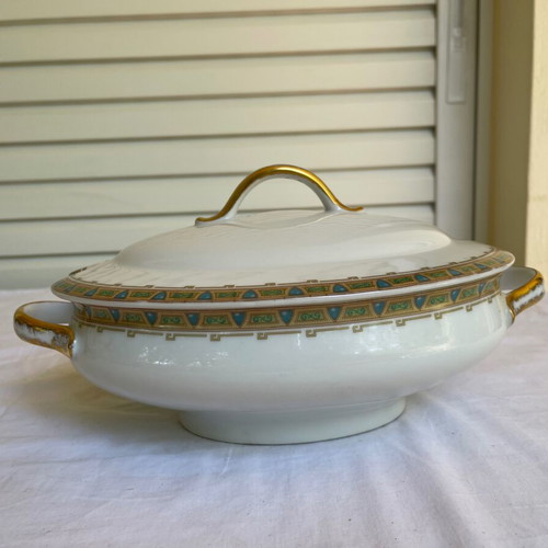Wm Guerin Limoges oval soup tureen used antique