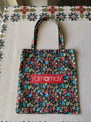Τσάντα ώμου λουλουδένια λεπτής υφής YAMAMAY σαν καινούργια, πολύχρωμη