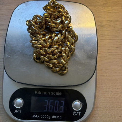 Gold chain 18 carat plated, new, 360 grams