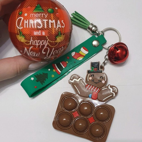 Pop It Keychain and Ball like new, Christmas set