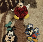 Mickey Mouse keychains used, pack all together