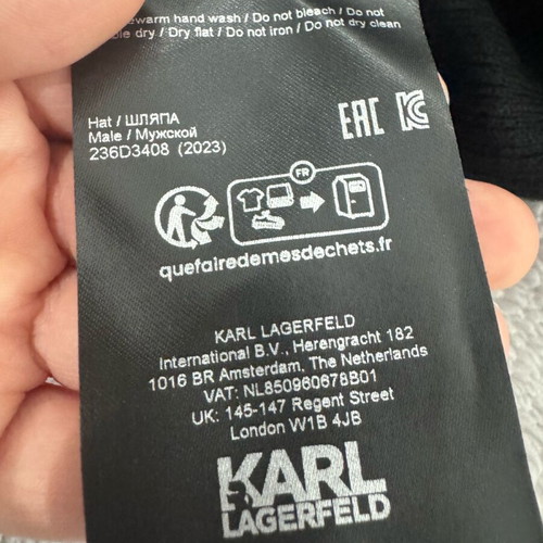 Karl Lagerfeld Jeans Monogram Beanie like new, multicolor