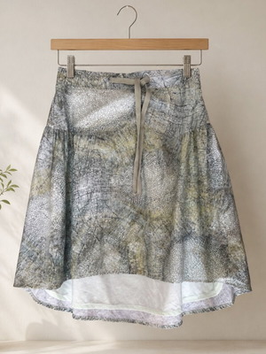 Original Marines asymmetrical skirt size S like new, grey green print