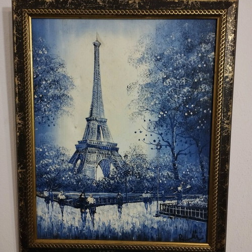 Painting used, dimensions 58x48
