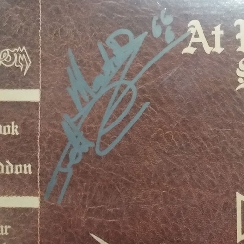 Venom At War With Satan 1984 LP used, signed by the band