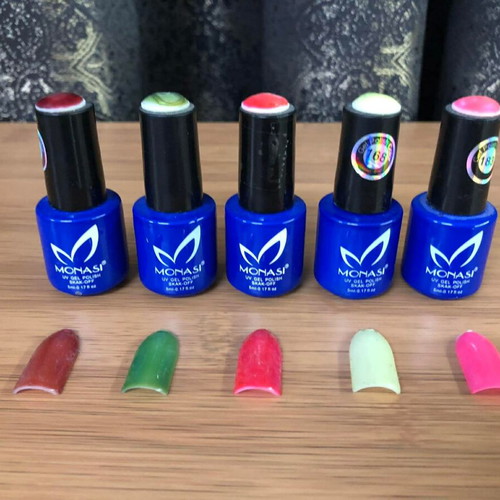 Gel polish set 5 pieces 5 ml new, stained glass colors