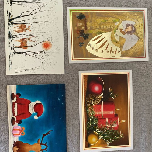 Christmas cards new, set of 5 with envelope