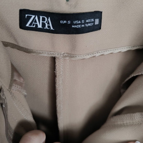 Zara high-waisted pants used, beige, size S