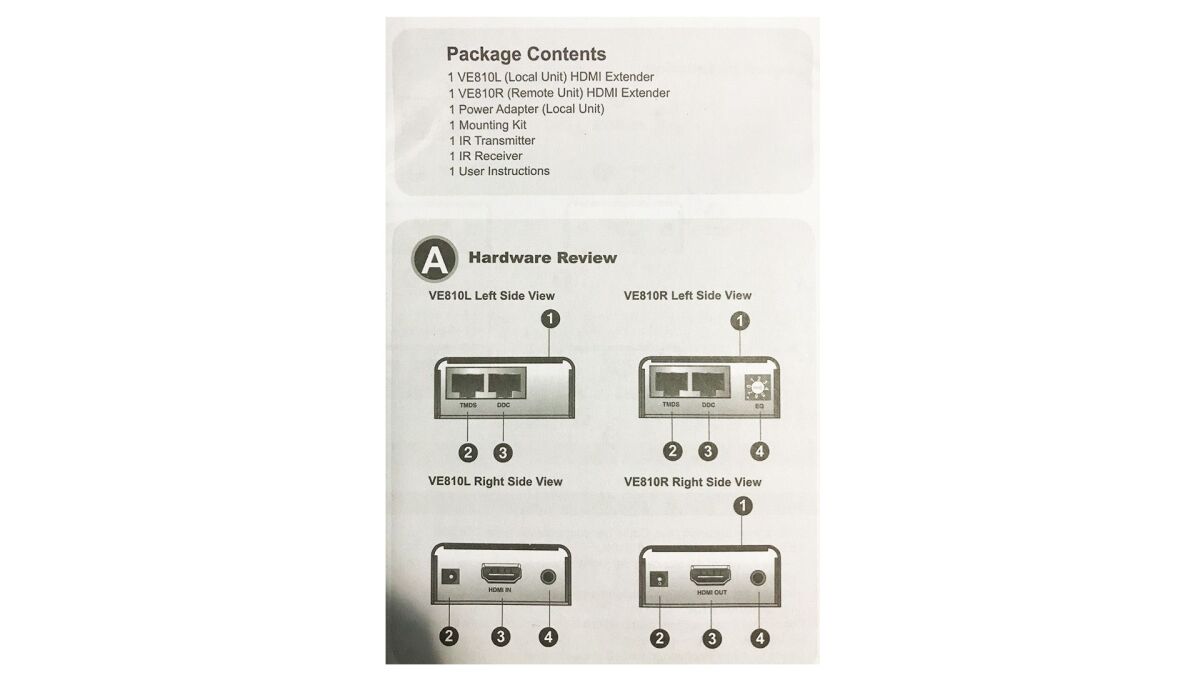Aten HDMI Extender with IR Control VE810… - € 80,00 - Vendora.cy