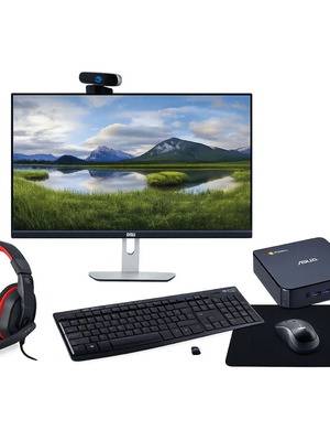Mini PC Bundle ASUS Intel Core i7-8550U 8GB RAM 256GB M.2 SSD refurbished with Dell monitor