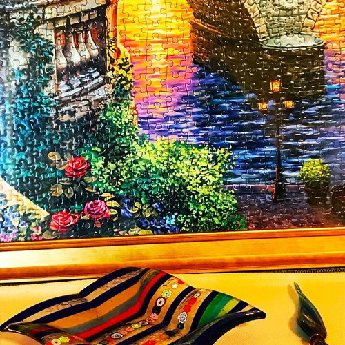 Puzzle painting 3000 pieces new with gold wooden frame Paris 128x93 cm