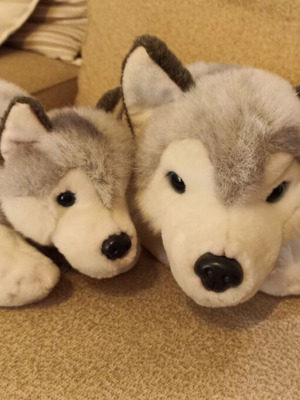 Keel Toys Husky Plush Set of 2 Used