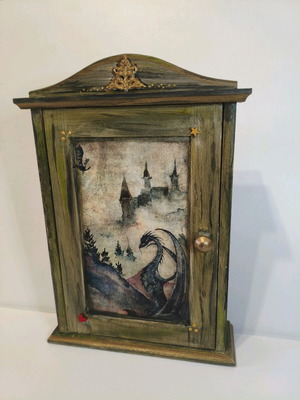 Handmade Wooden Key Holder New with Fairy Tale Elements