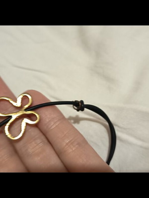 Bracelet with butterfly like new, black and gold