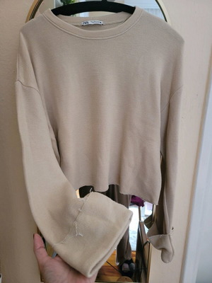 Zara crop sweater used, medium size, beige