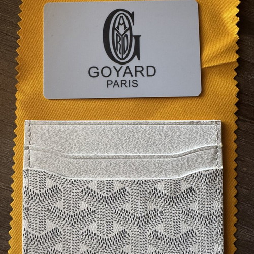 Goyard Saint Sulpice card holder, white Goyardine canvas