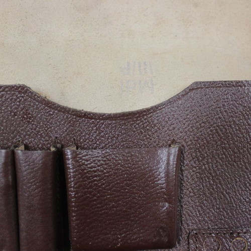 1970 German Military Brown Leather Map Bag Like New