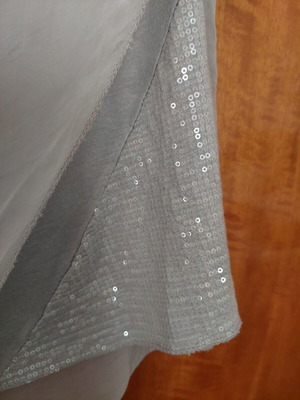 Silk blouse like new, grey and blue, size M-L