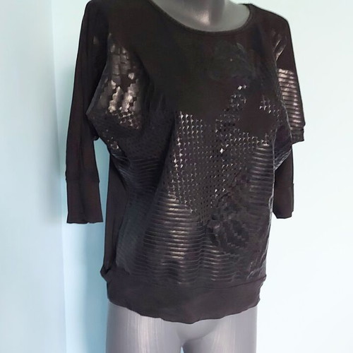 Okay by S'Oliver women's blouse with leather prints