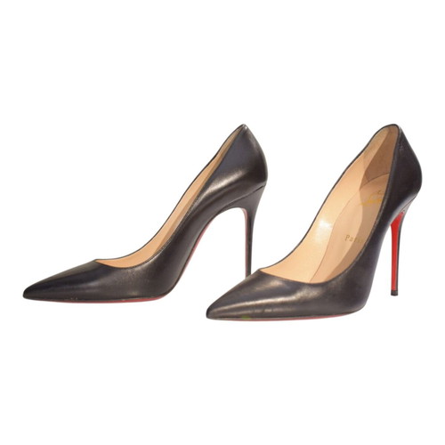 Christian Louboutin So Kate 120 black leather pointed pumps, red sole