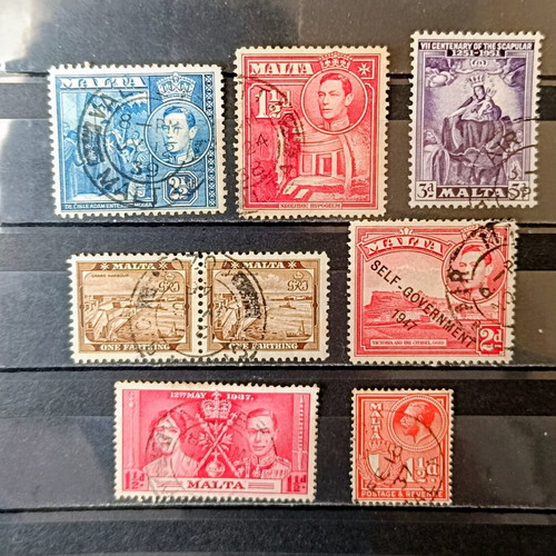 Malta stamps used, set of 8 canceled unused