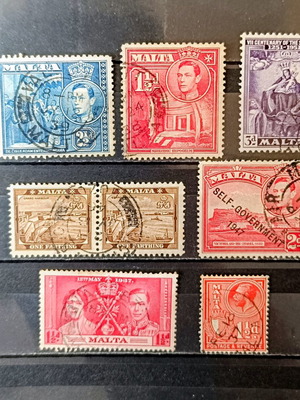 Malta stamps used, set of 8 canceled unused