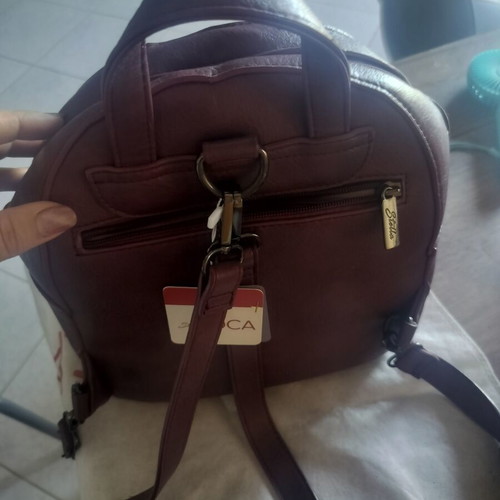 Doca Backpage backpack, burgundy