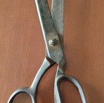 Vintage F.Klein Solingen Tailor Scissors 23 cm used, carbon steel
