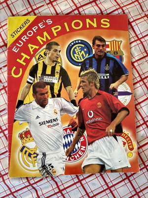 Europes Champions stickers album like new with attached stickers