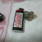 Dolphin ring used, not silver