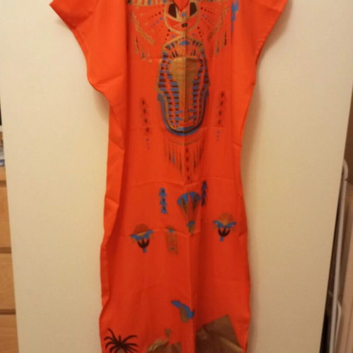 Ethnic Caftan Dress Egypt Theme new, orange
