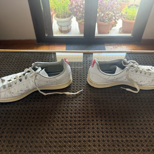 Adidas sneakers used, size 44.5, white multicolor