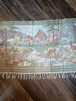 Authentic Handmade Panta Wall Tapestry like new, vintage countryside scene