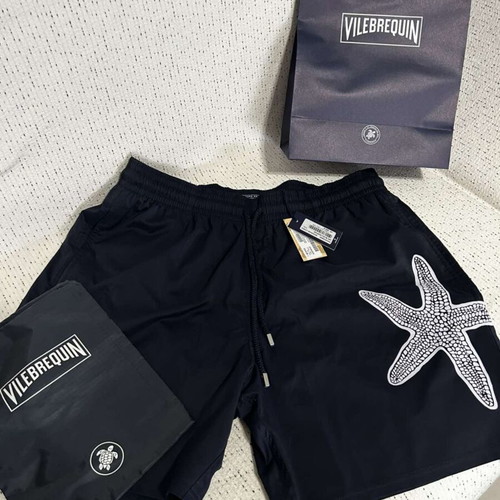 Vilebrequin Moorise swim shorts XXL new, dark blue with starfish