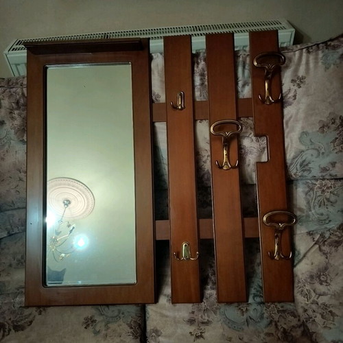Mirror coat rack used