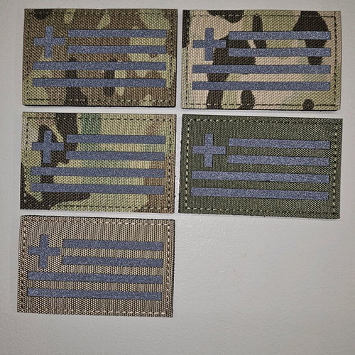 Greek flag patch with velcro